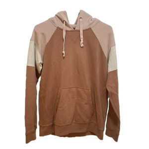 Abercrombie &Fitch boyfriend colorblock hoodie brown pink women’s small